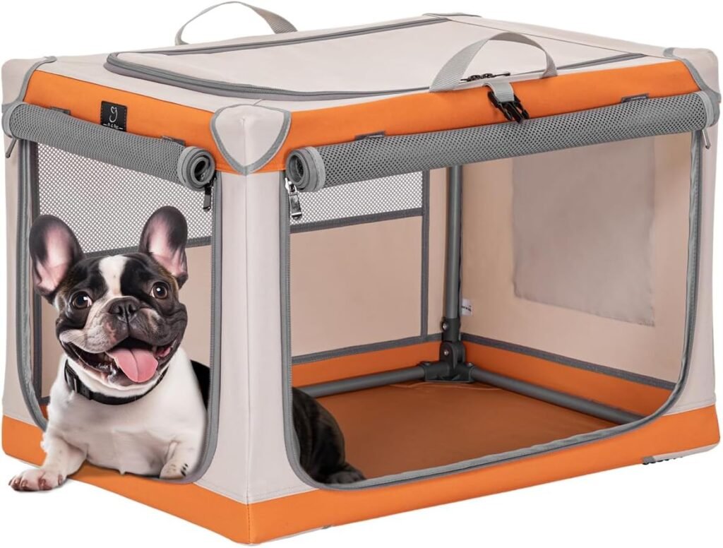 A4pet Collapsible Dog Crate 26Inch, Easy On The Go, Easy to Stow, Adjustable Compatibility, Chew Proof  Lightweight, Collapsible Dog Kennel