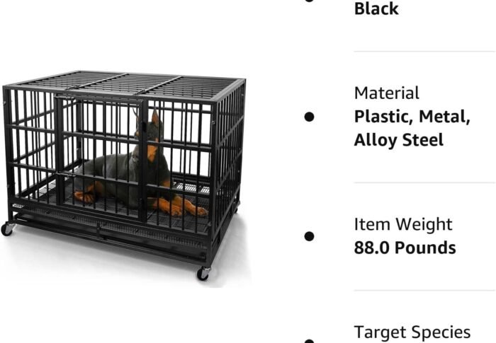 Otaid 48 Inch Heavy Duty Dog Crate Cage Kennel with Wheels Review