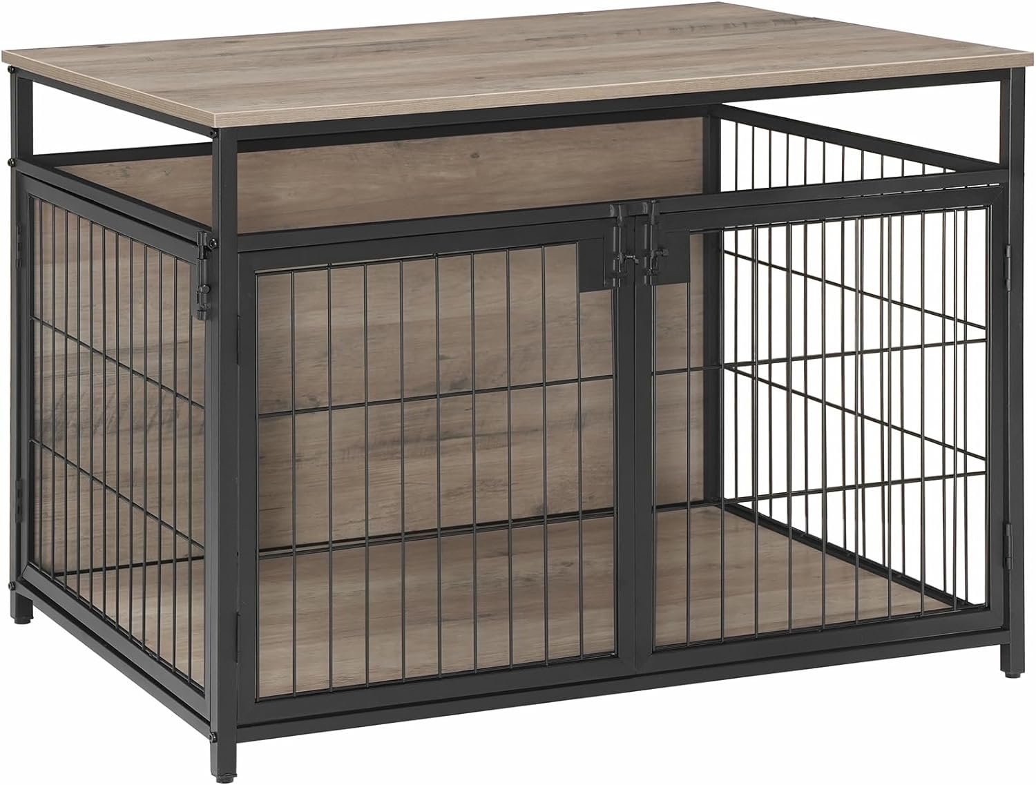 hoobro dog crate furniture 3 doors wooden dog crate table indoor dog kennel furniture for mediumlarge dog side end table